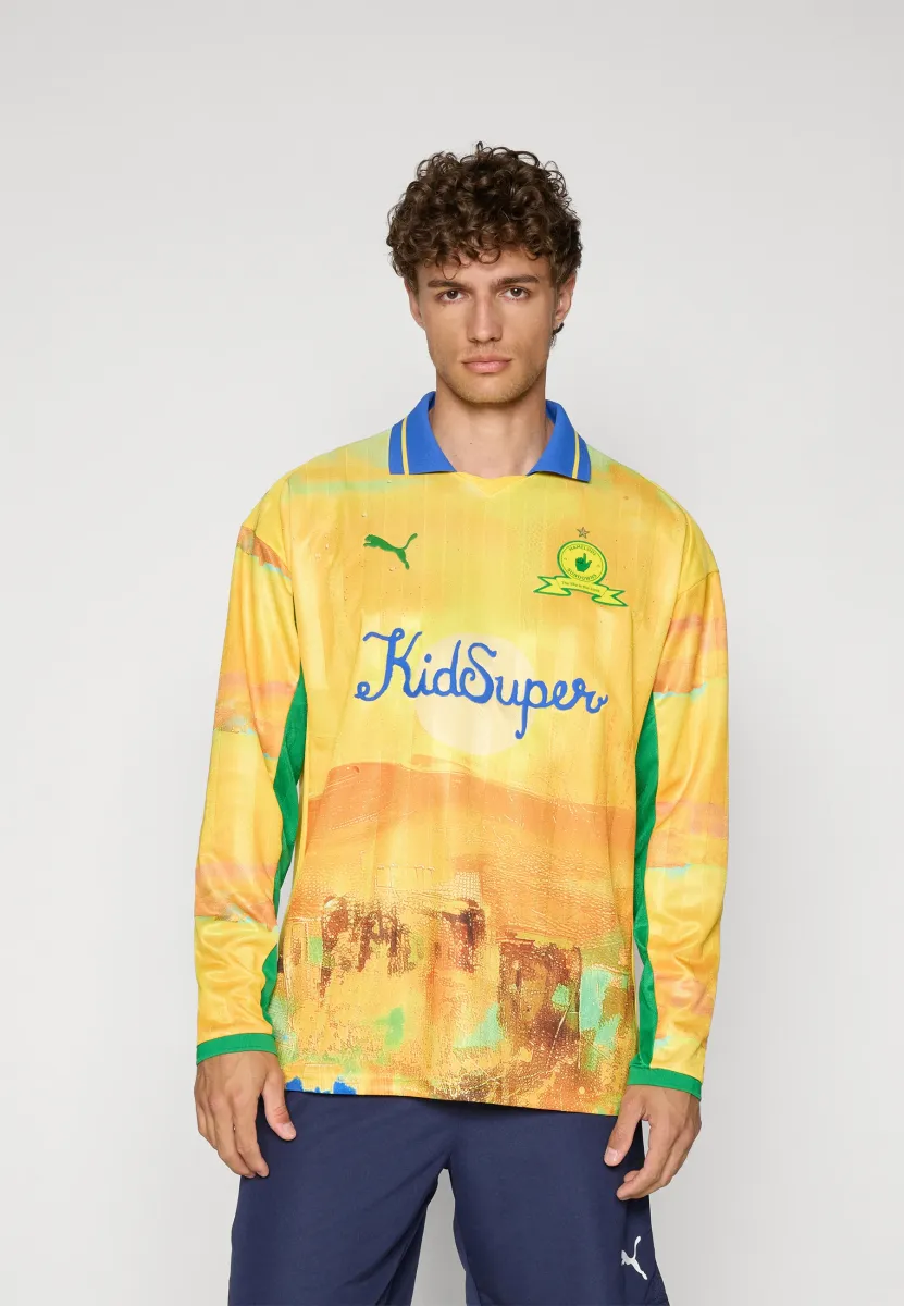 KIDSUPER MAMELODI SUNDOWNS FC LS RETRO SHIRT - Langarmshirt - pelé yellow/fast green