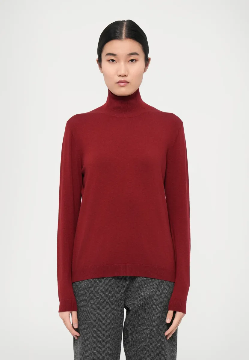 KIKU - Strickpullover - rosso bacca