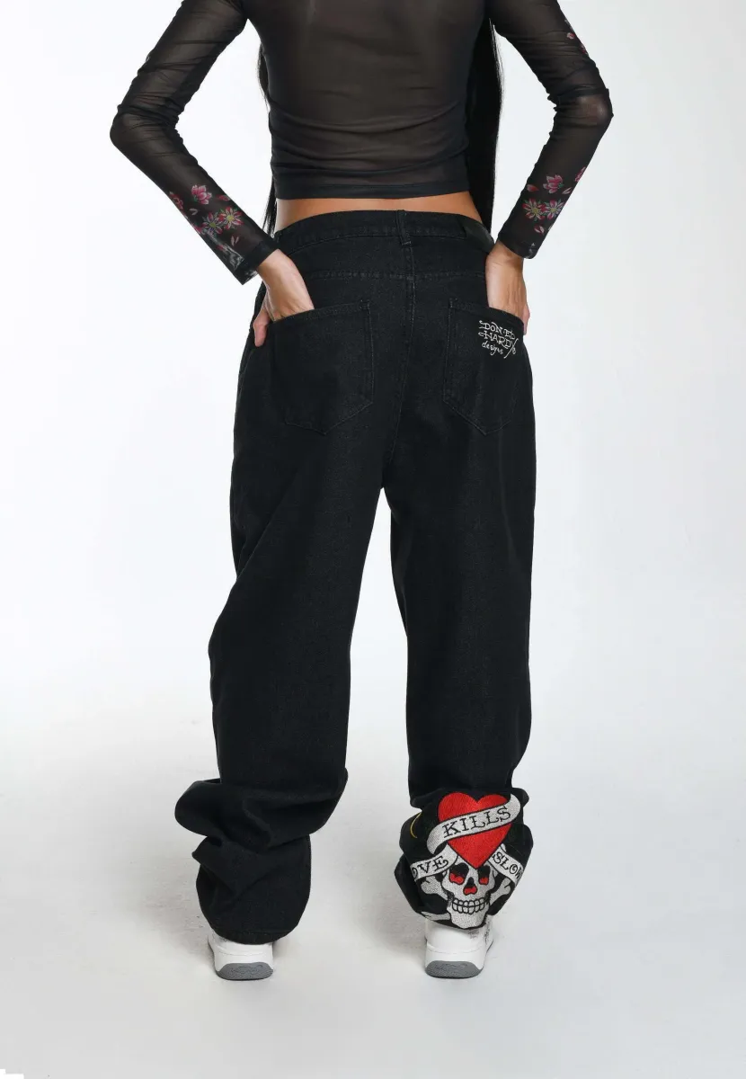 KILL SLOWLY  - Jeans Relaxed Fit - black