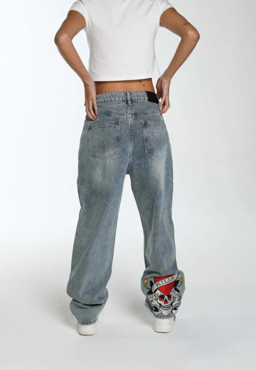 KILL SLOWLY  - Jeans Relaxed Fit - blue