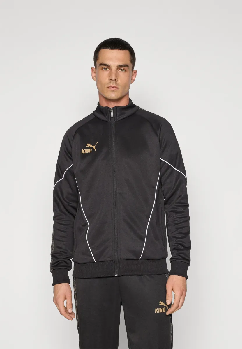KING ANTHEM JACKET - Trainingsjacke - black/matte gold-coloured/white
