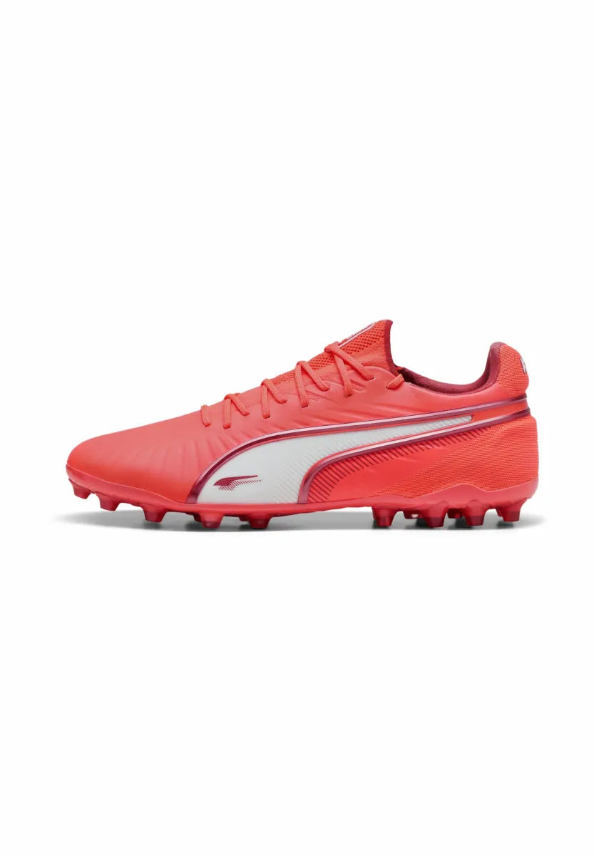 KING ULTIMATE - Fußballschuhe für festen Untergrund - glowing red white red fire