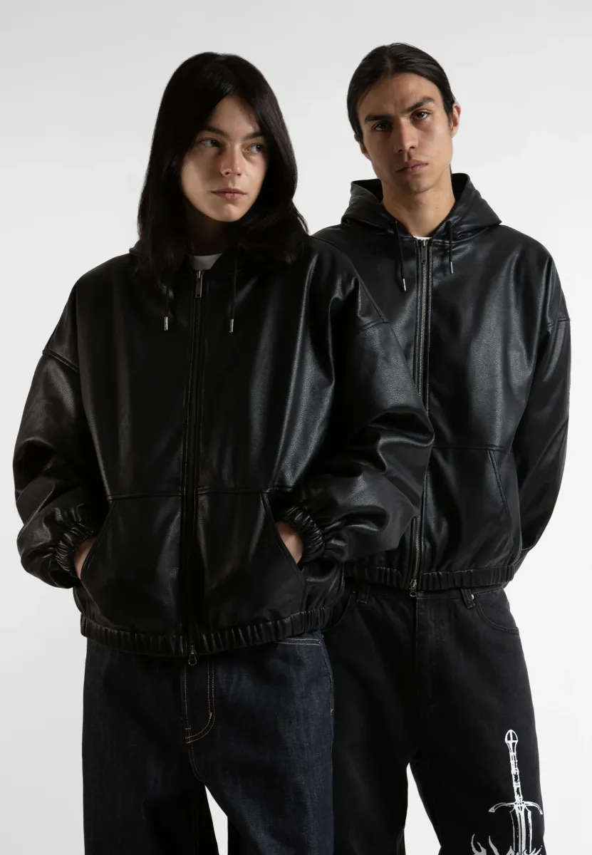 KINGDOM SHELTER JACKET UNISEX - Kunstlederjacke - black