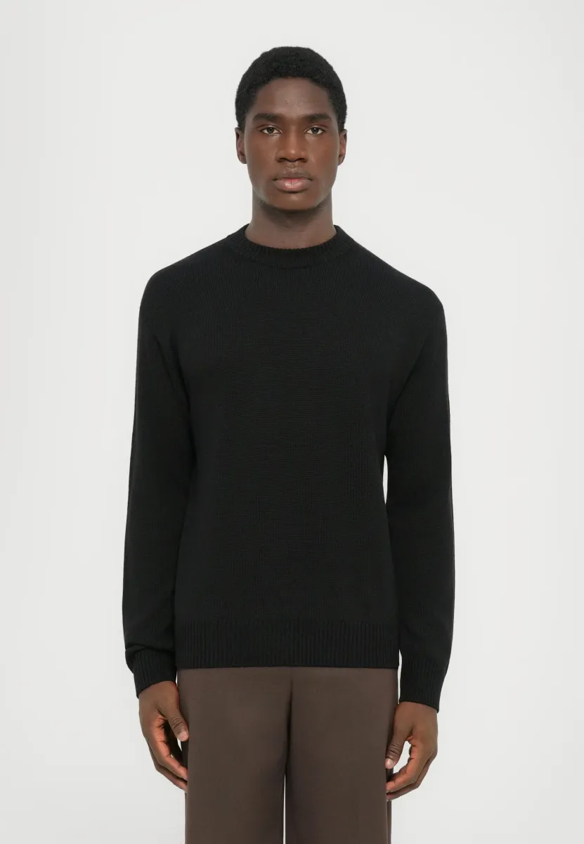 KINO CREW - Strickpullover - black
