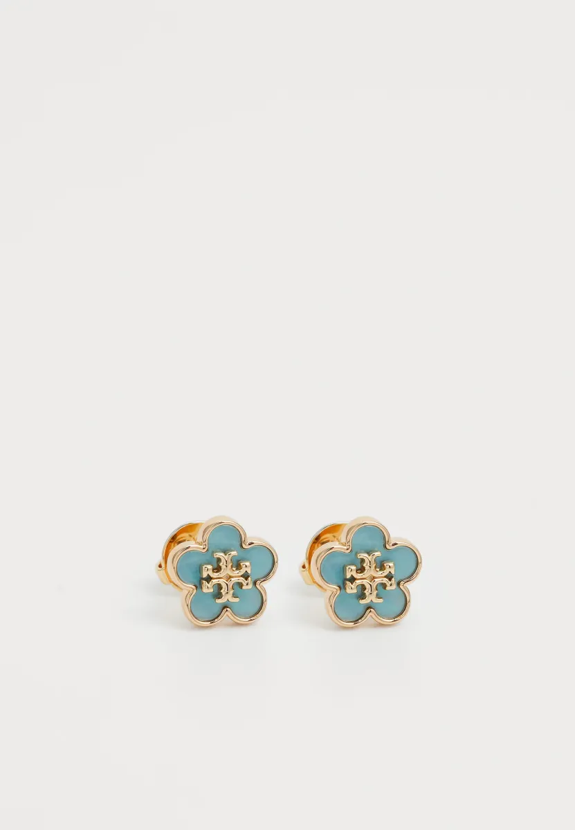 KIRA FLOWER STUD - Ohrringe - gold-coloured/blue