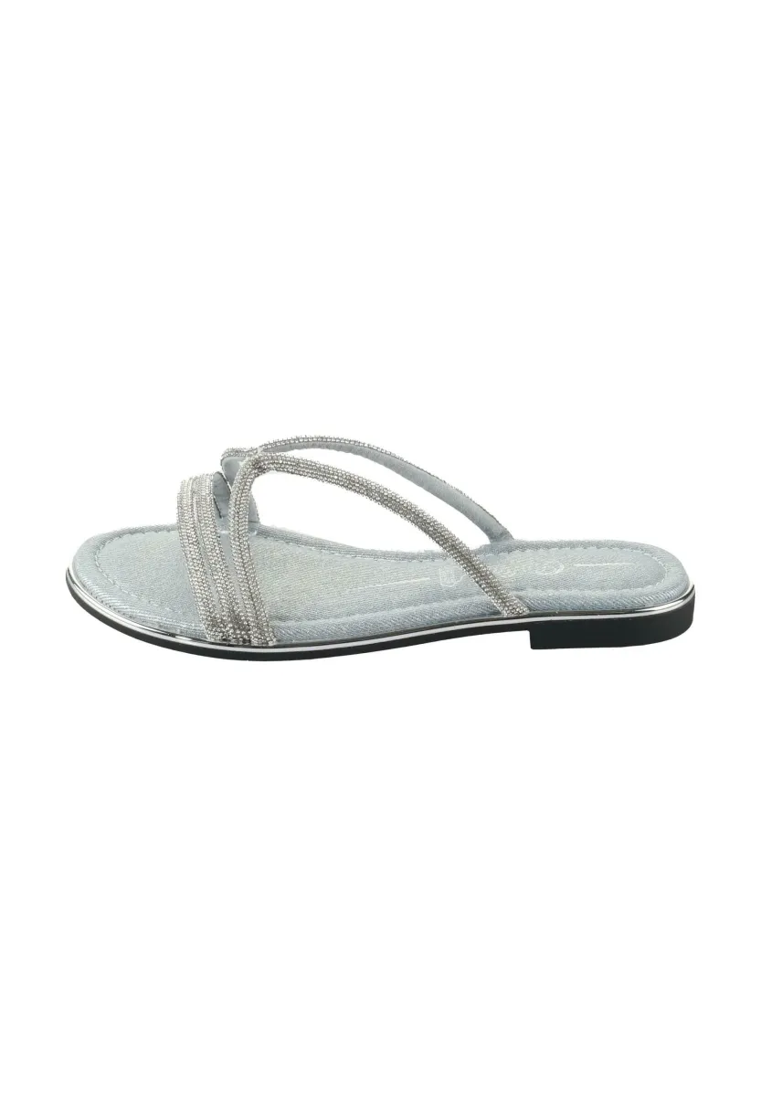 KIRA MSS GLAM - Pantolette flach - blue silver