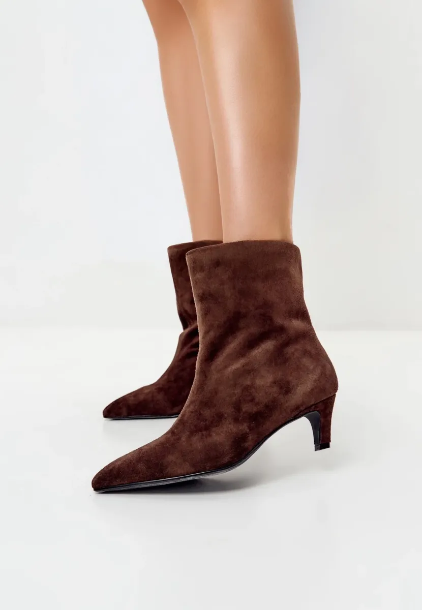 KITTEN HEEL  - Stiefelette - brown