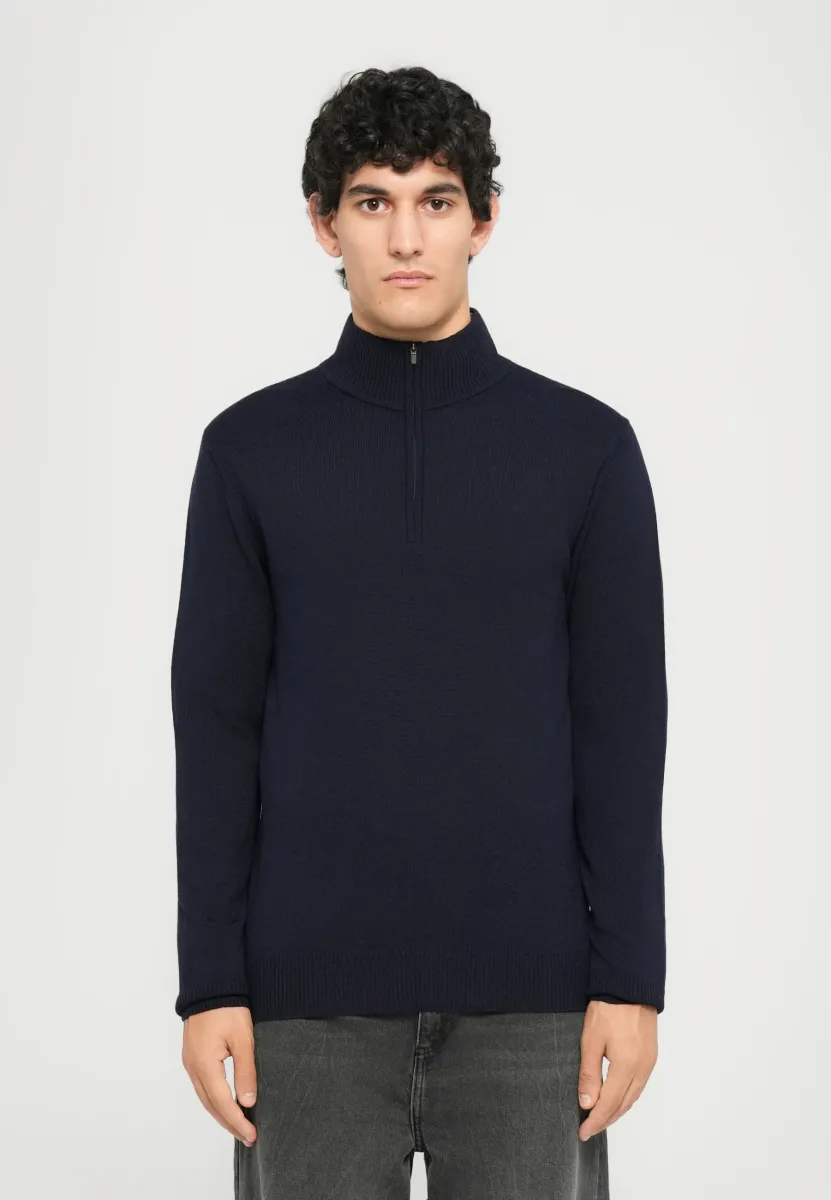 KIYAN QUARTER ZIP - Strickpullover - navy