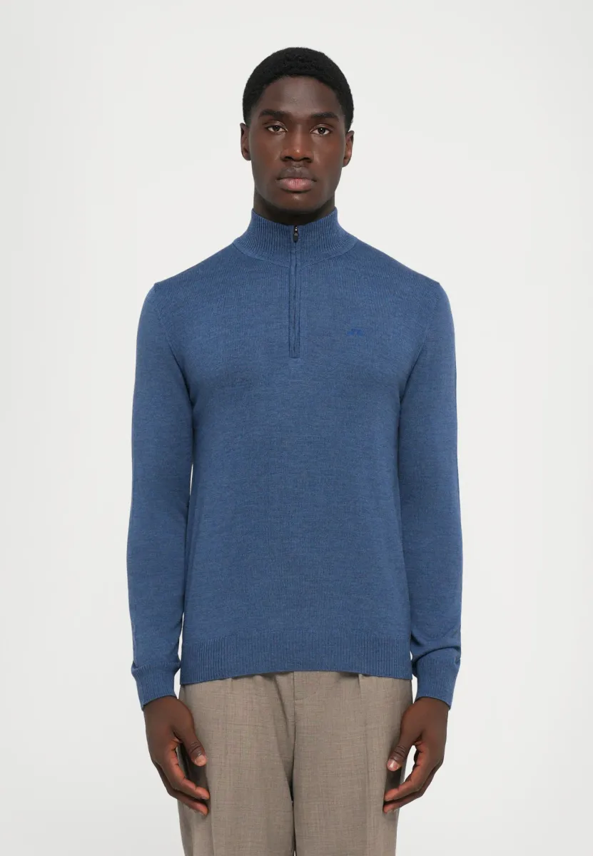 KIYAN QUARTER ZIP - Strickpullover - vintage indigo