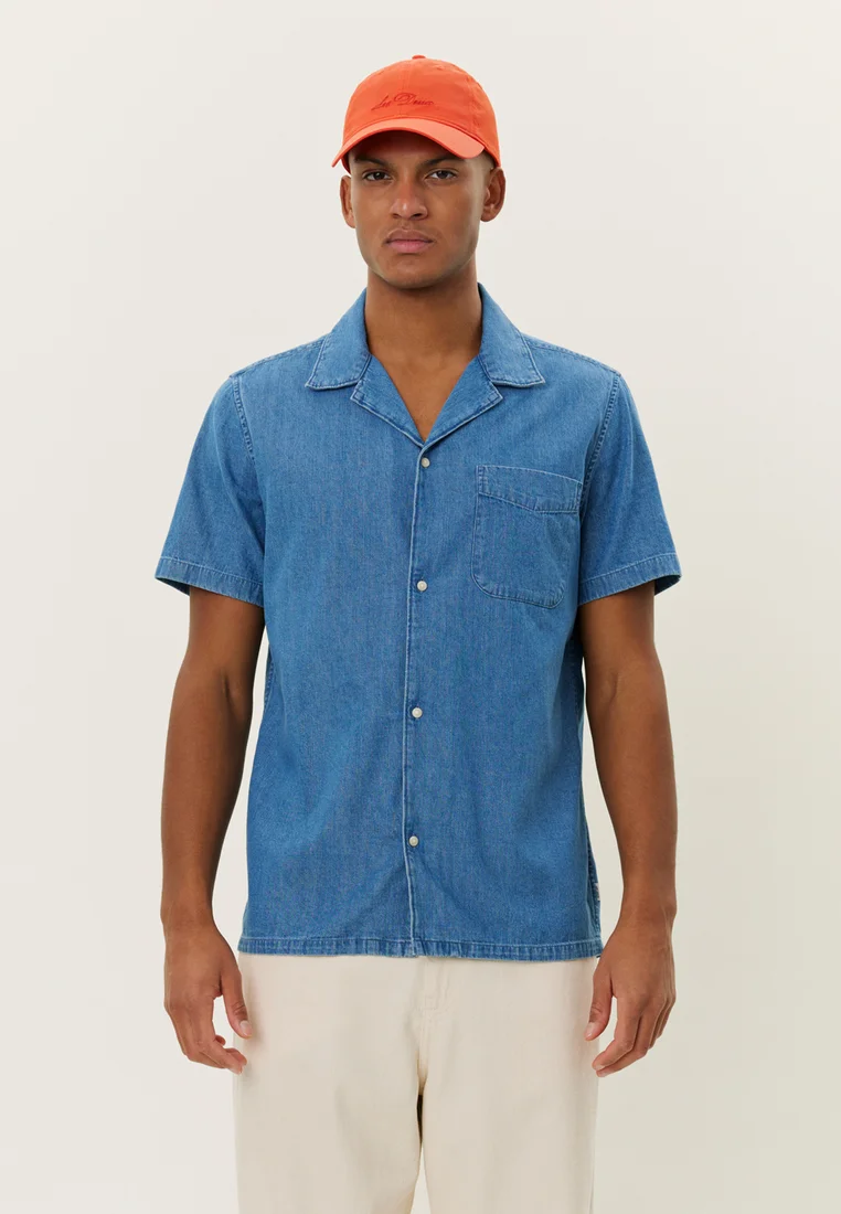 KLARK - Hemd - medium blue wash