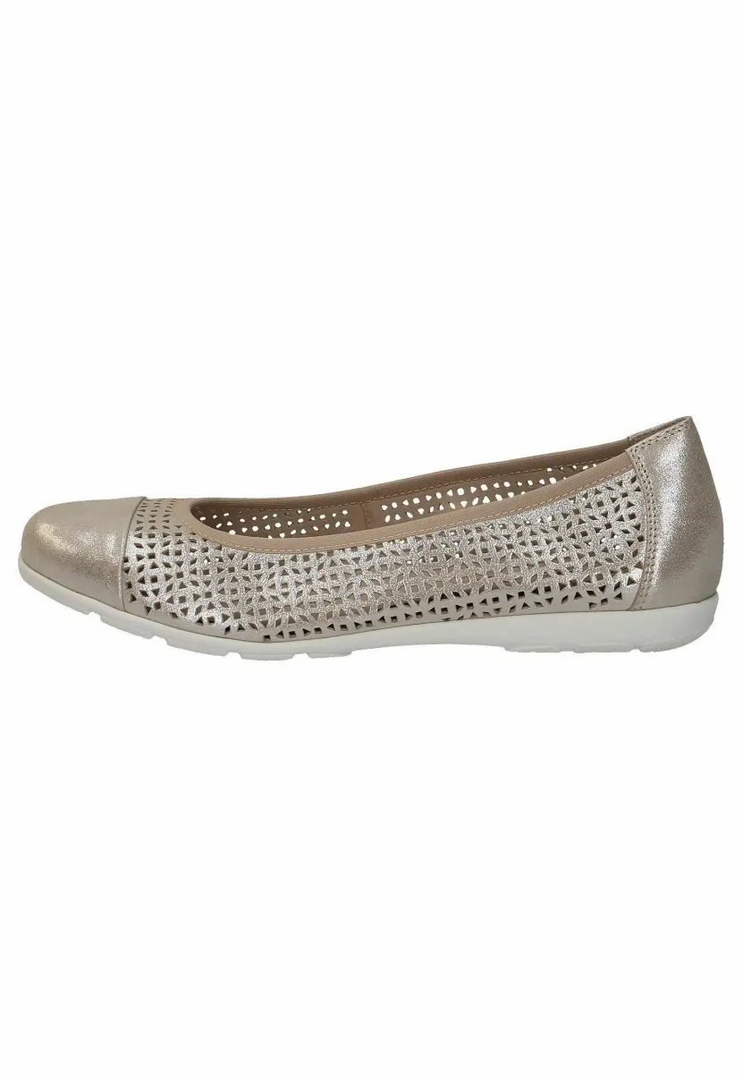 Klassischer Ballerina - taupe metallic