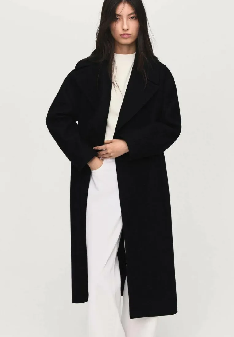 Klassischer Mantel - black