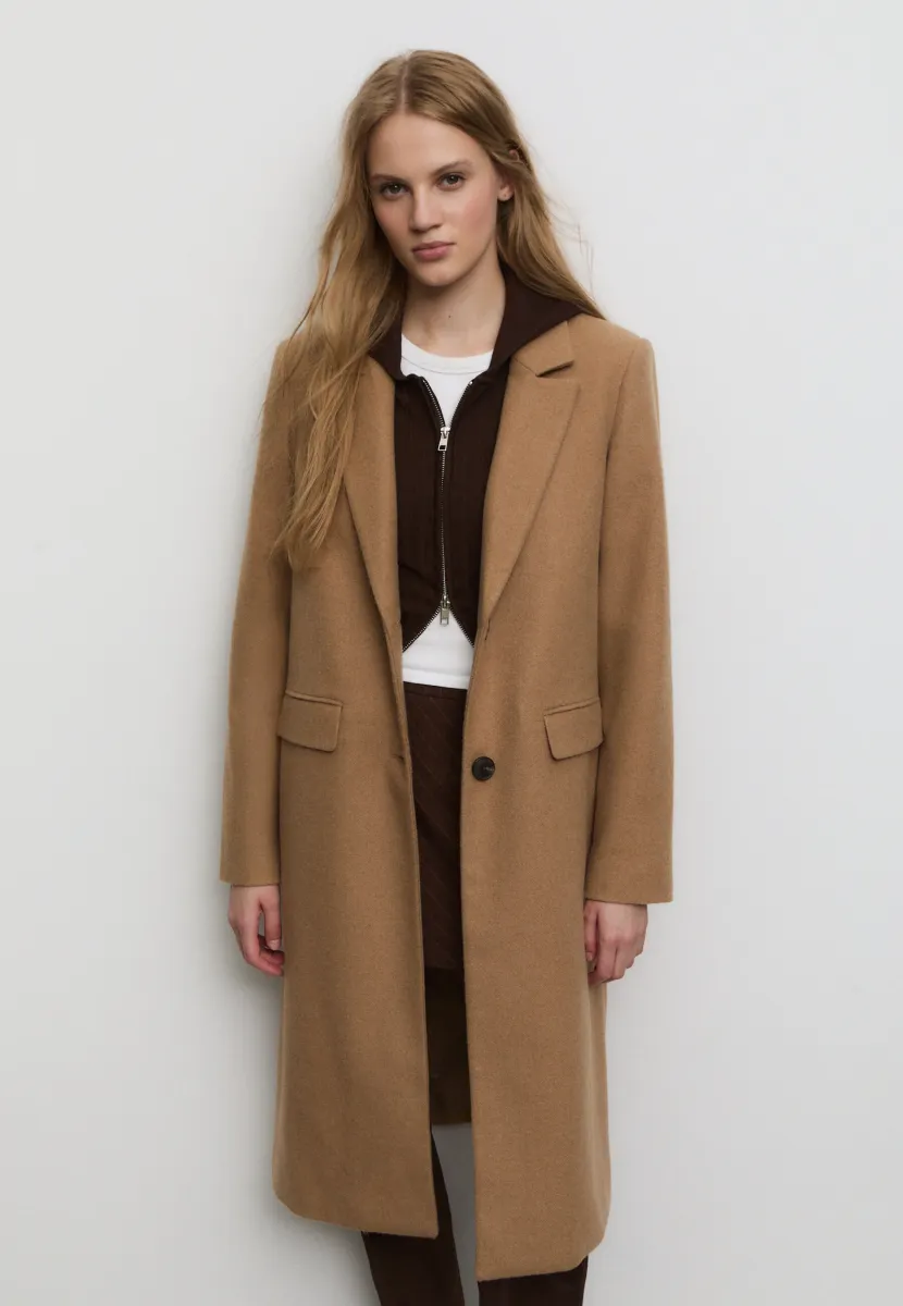 Klassischer Mantel - camel