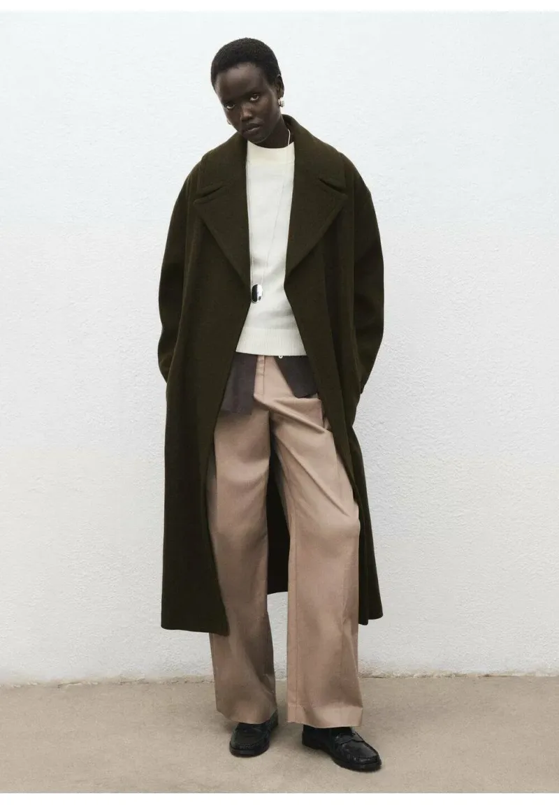 Klassischer Mantel - khaki