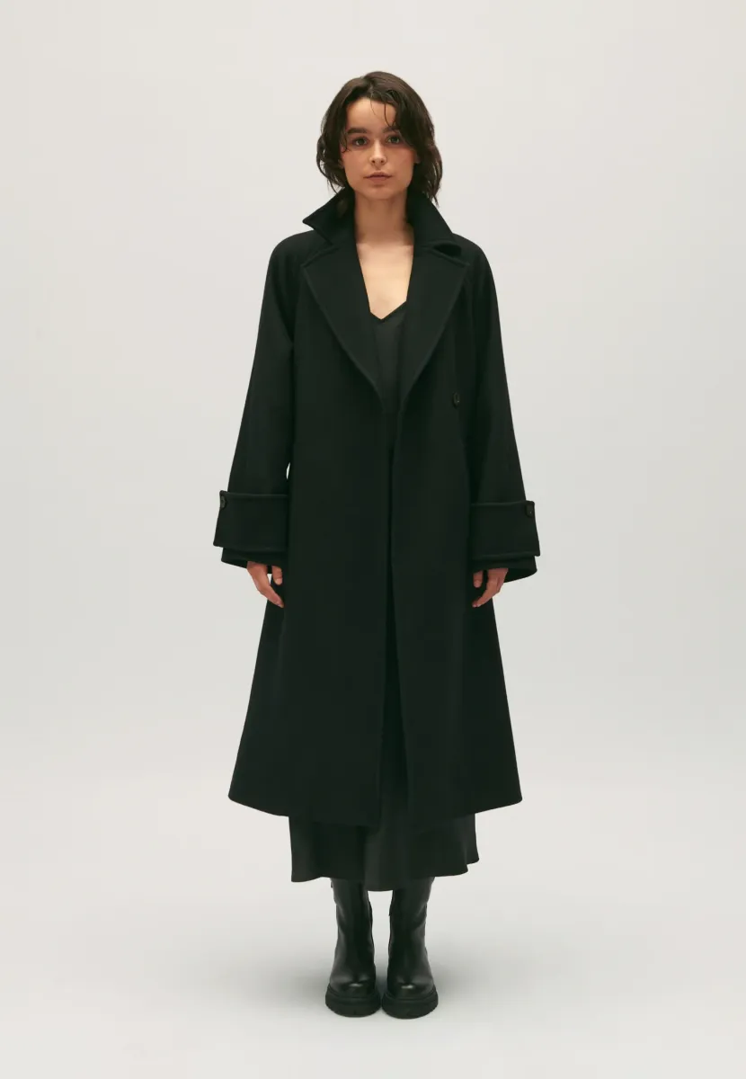 Klassischer Mantel - noir