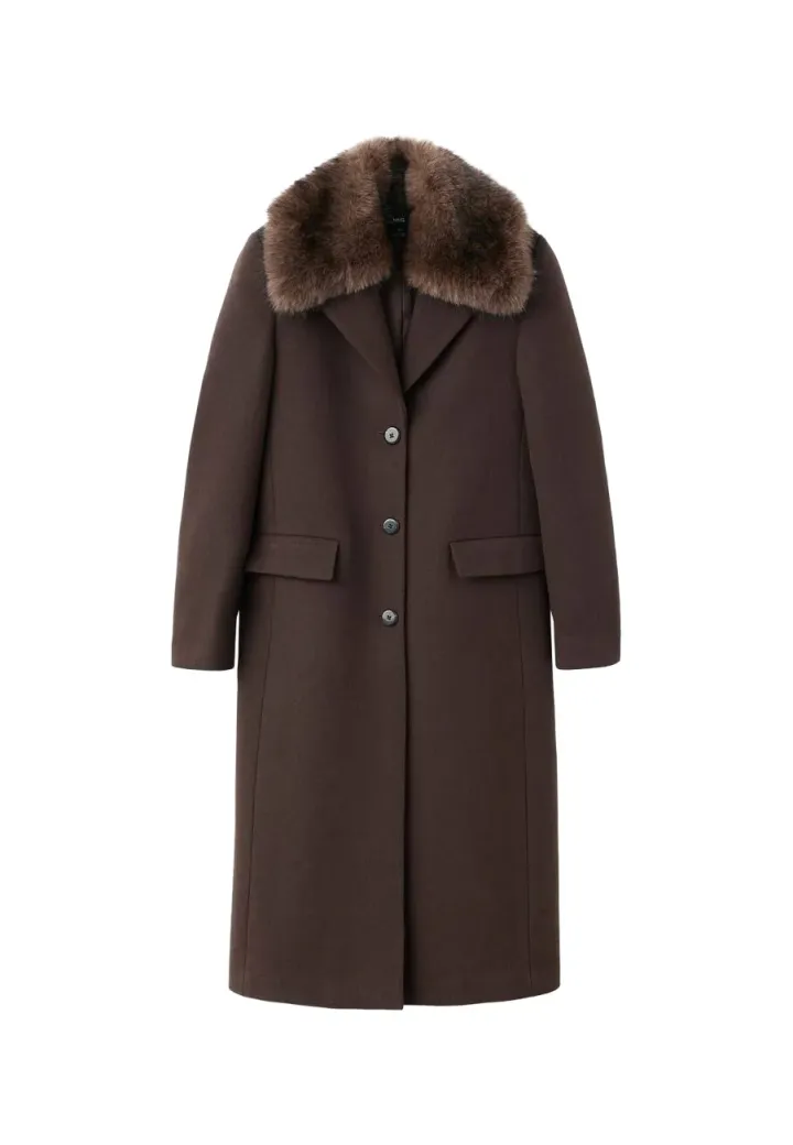 Klassischer Mantel - schokolade