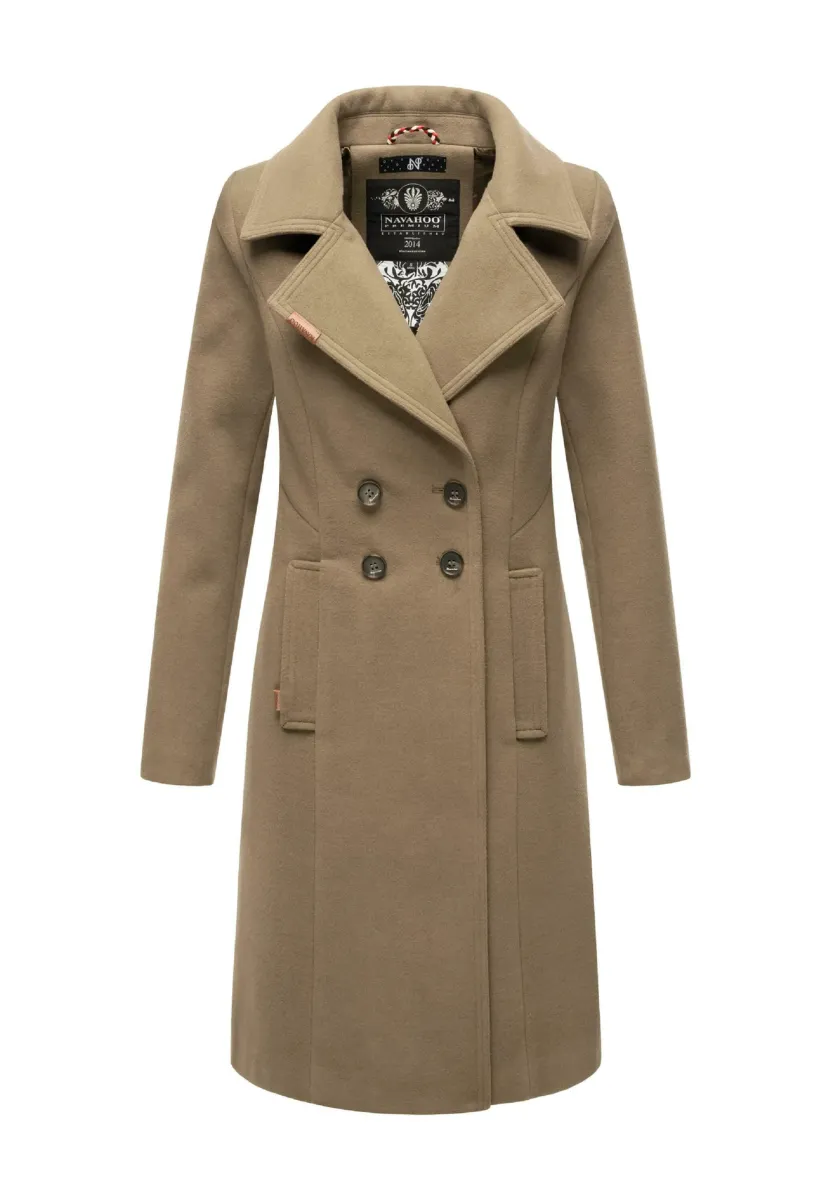 Klassischer Mantel - stone brown
