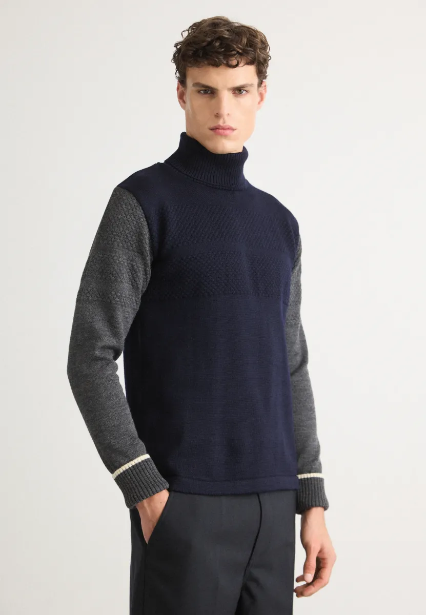 KLEMENS  - Strickpullover - parisian night/charcoal melange