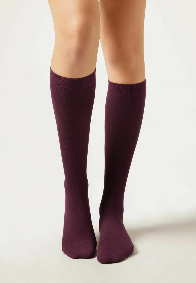 Kniestrümpfe - bordeaux