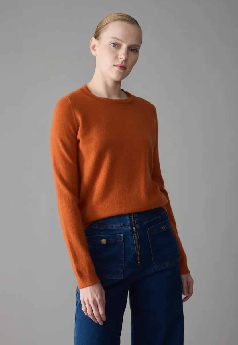 KNIT JUMPER CASHMERE - Strickpullover - orange
