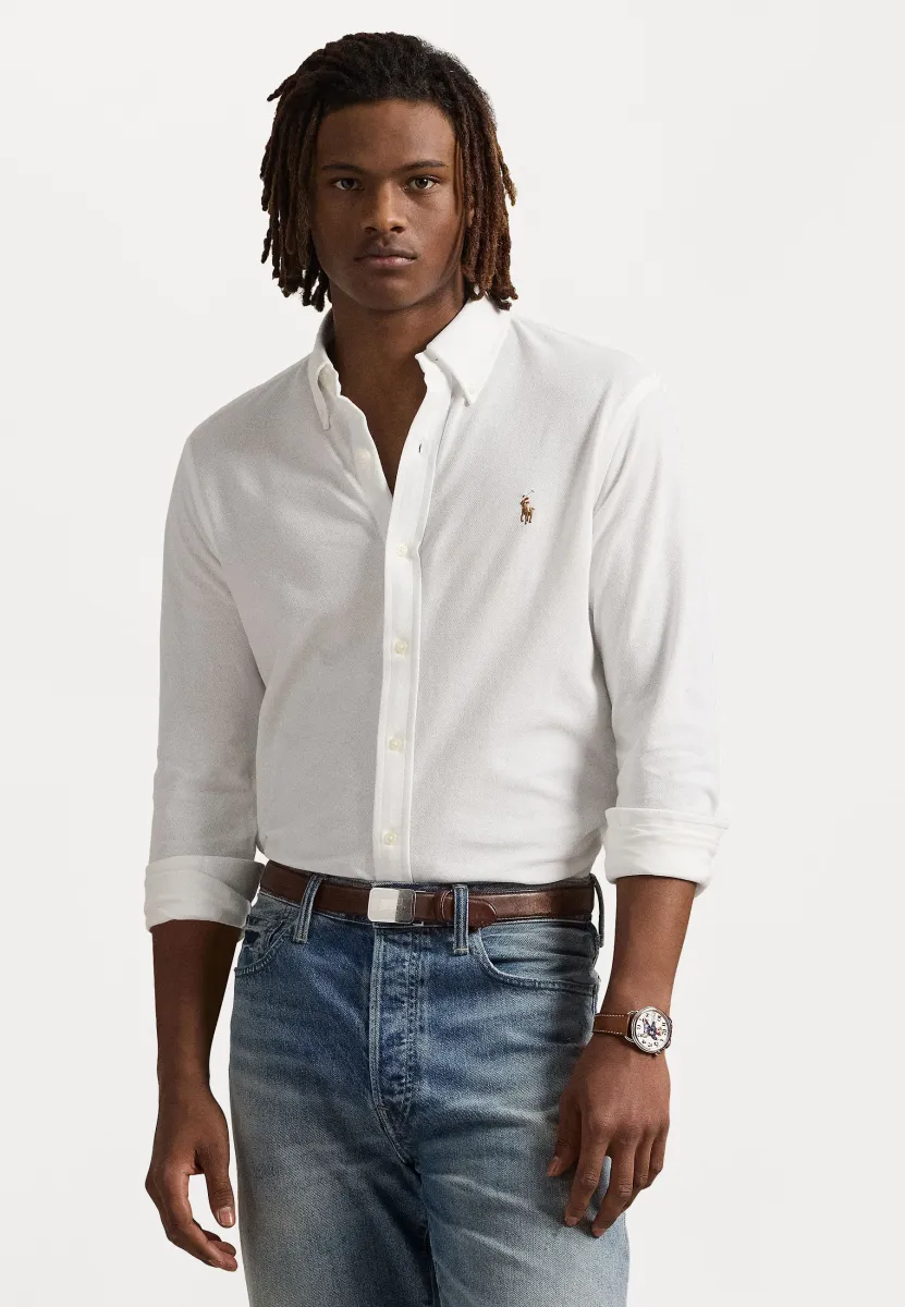 KNIT OXFORD SHIRT - Hemd - white