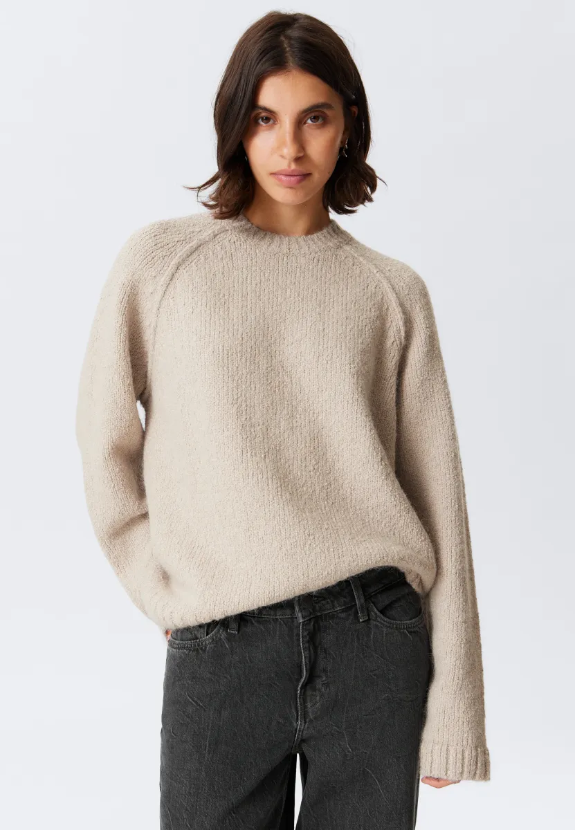KNITTED - Strickpullover - light mole