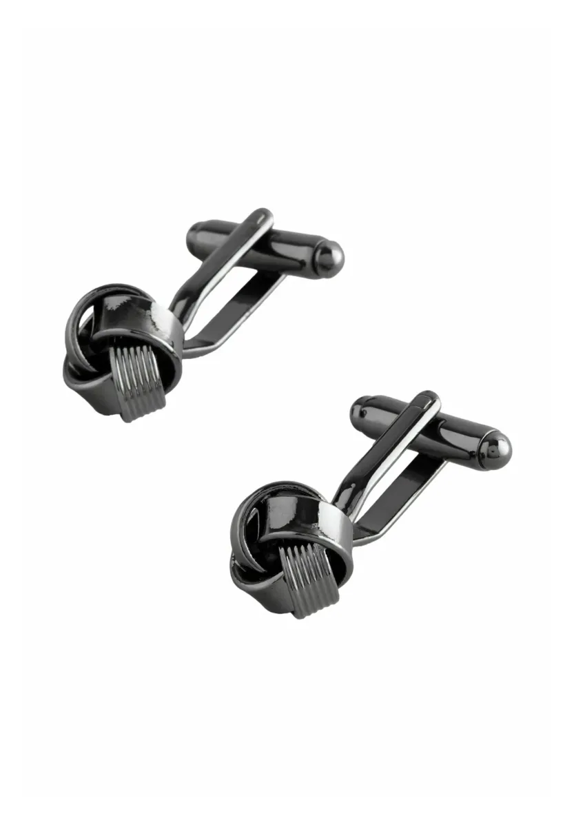 KNOT - Manschettenknopf - gun metal