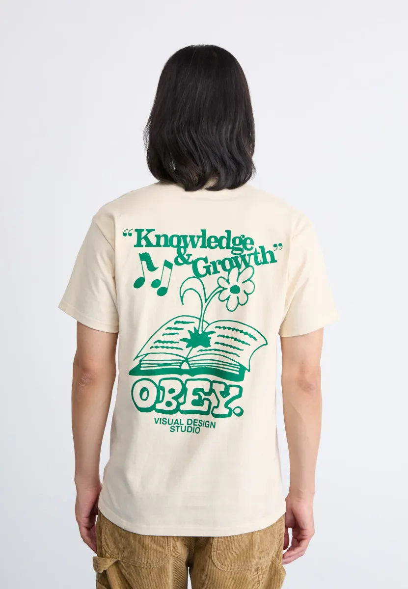 KNOWLEDGE & GROWTH - T-Shirt print - cream