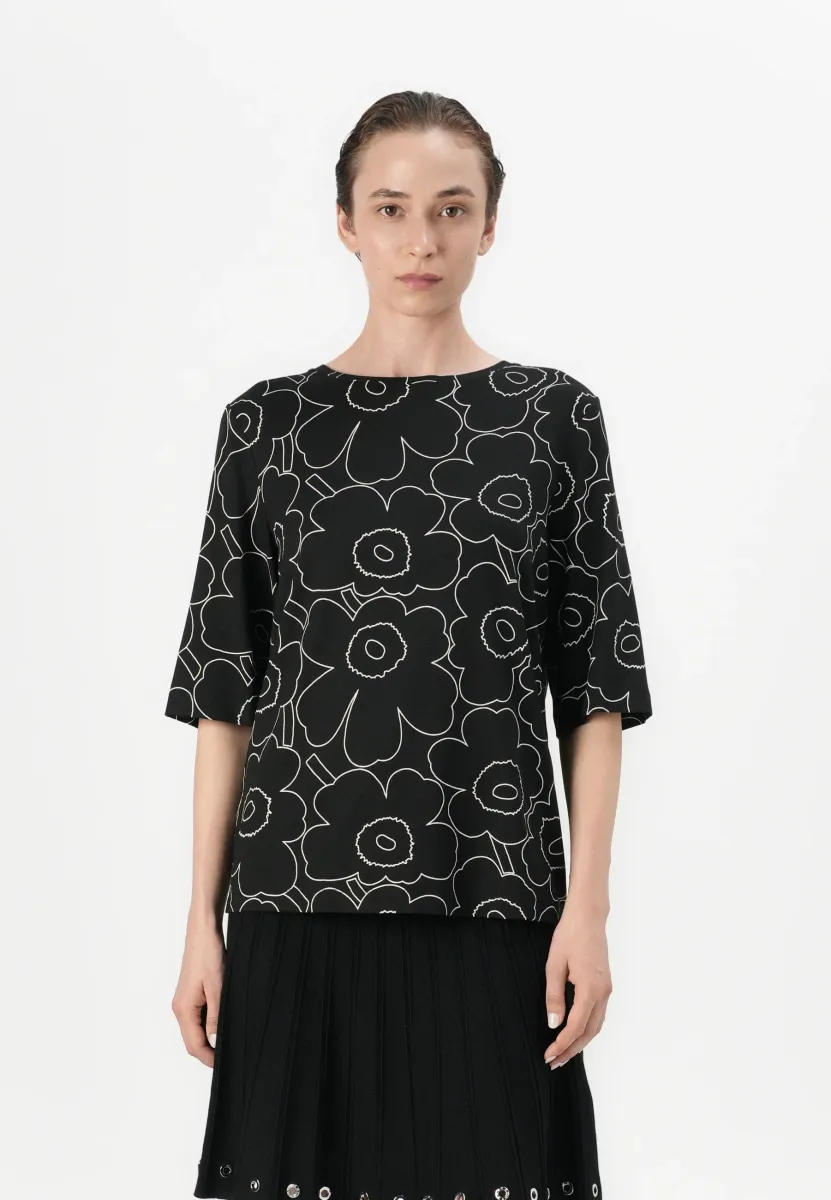 KOLLAASI PIIRTO UNIKKO - T-Shirt print - black/off white