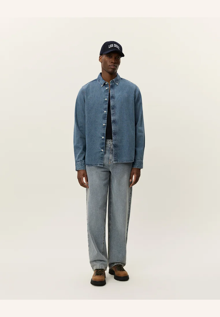 KONRAD - Hemd - light indigo wash