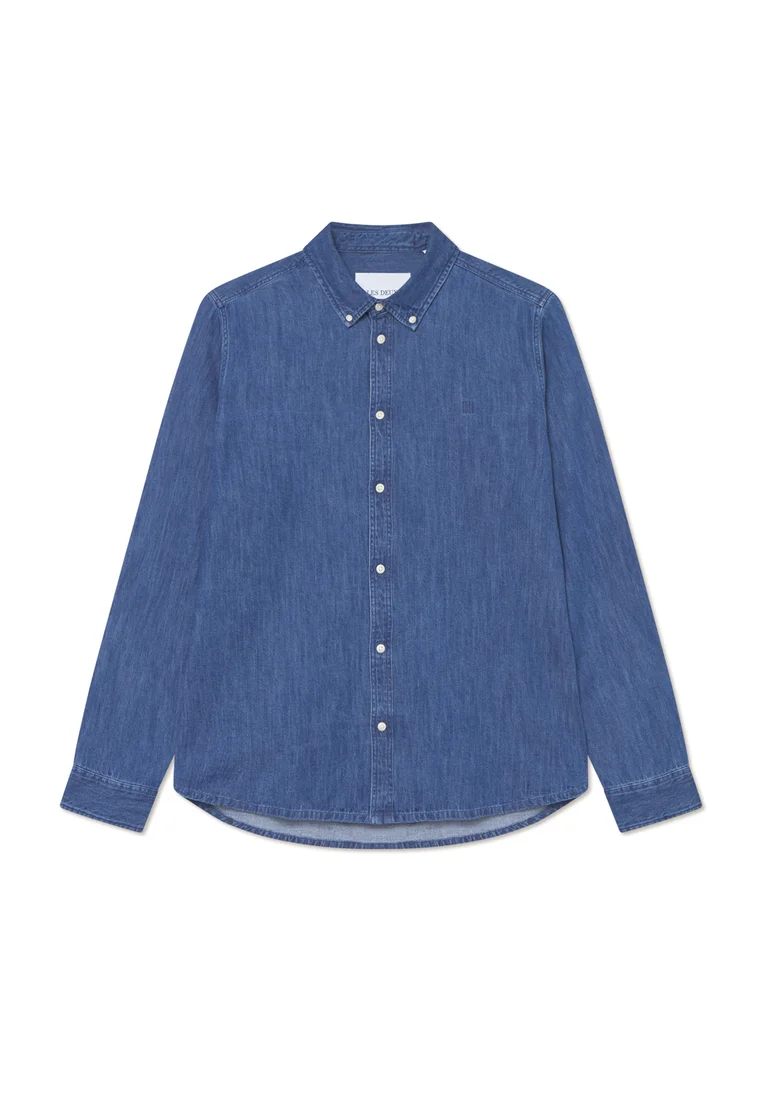 KONRAD - Hemd - medium indigo wash