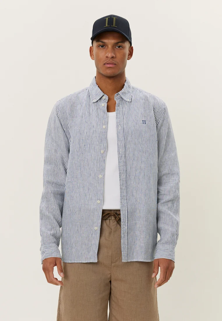 KRISTIAN SHIRT - Hemd - light ivory/blueprint