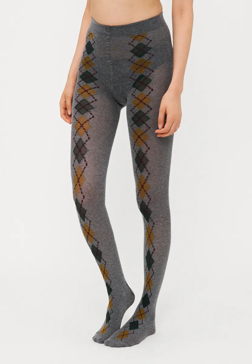 KRISTINA ARGYLE TIGHTS - Strumpfhose - grey melange