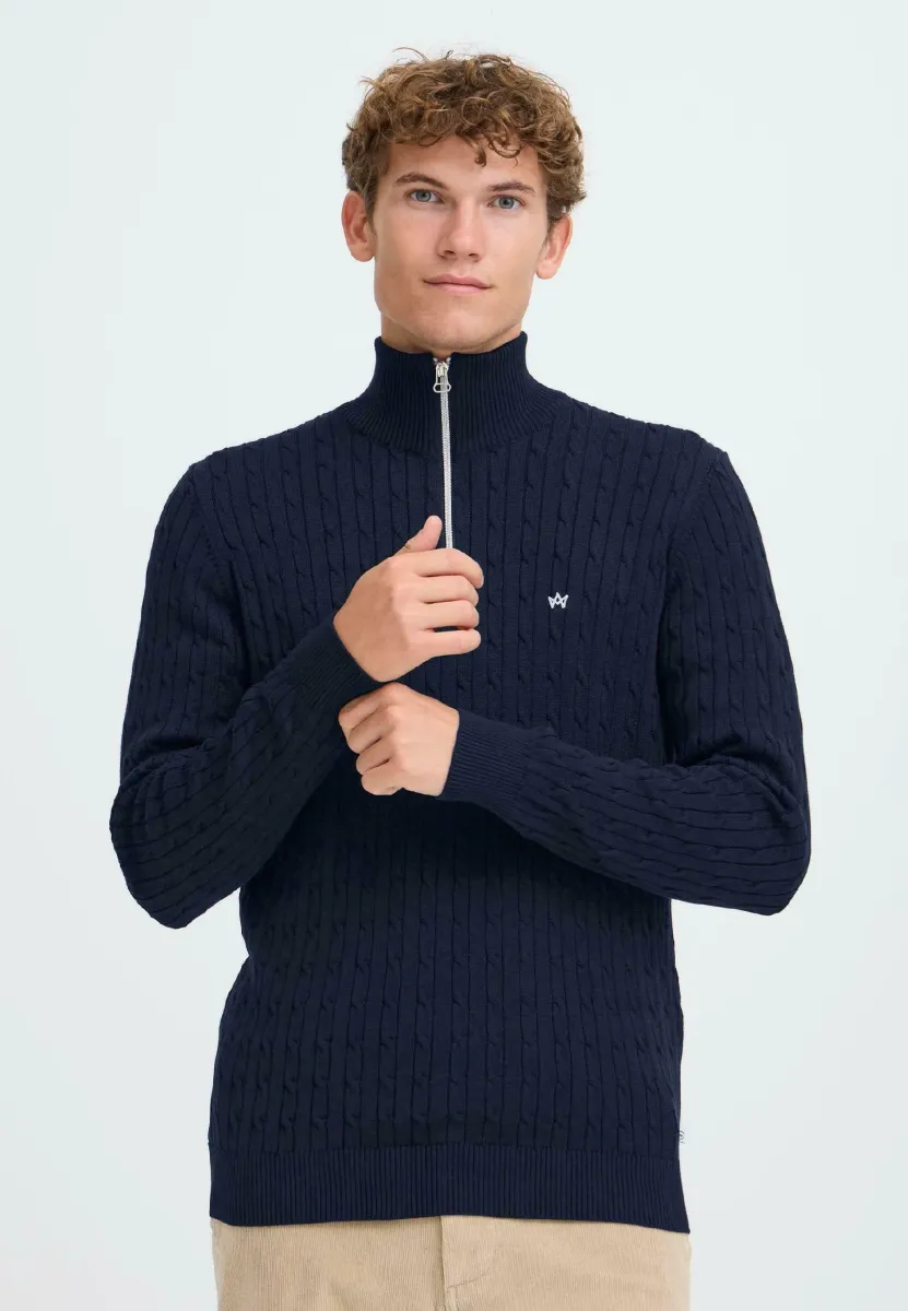 KSCALL HALF ZIP - Strickpullover - sky captain