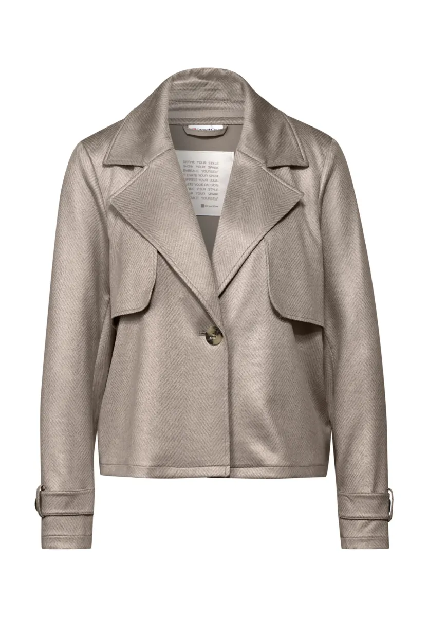 Kunstlederjacke - beige