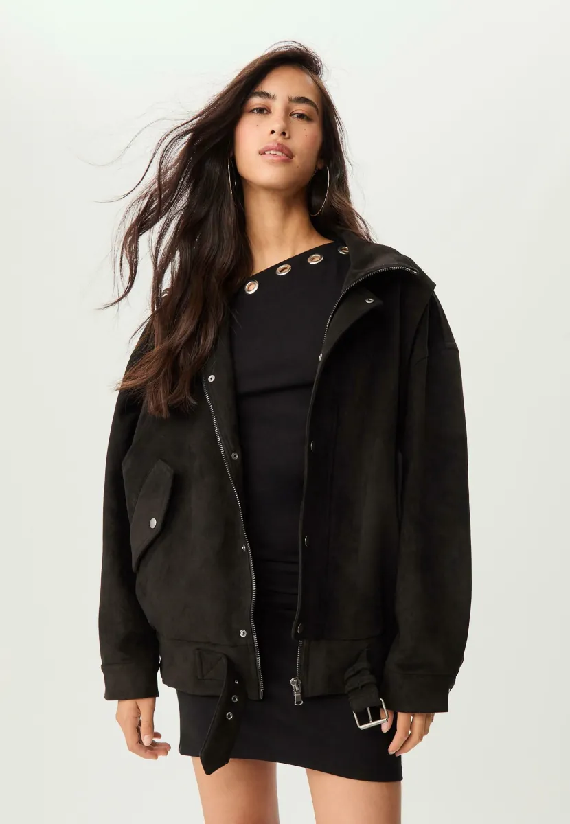 Kunstlederjacke - black