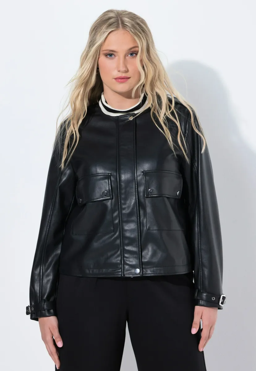 Kunstlederjacke - black