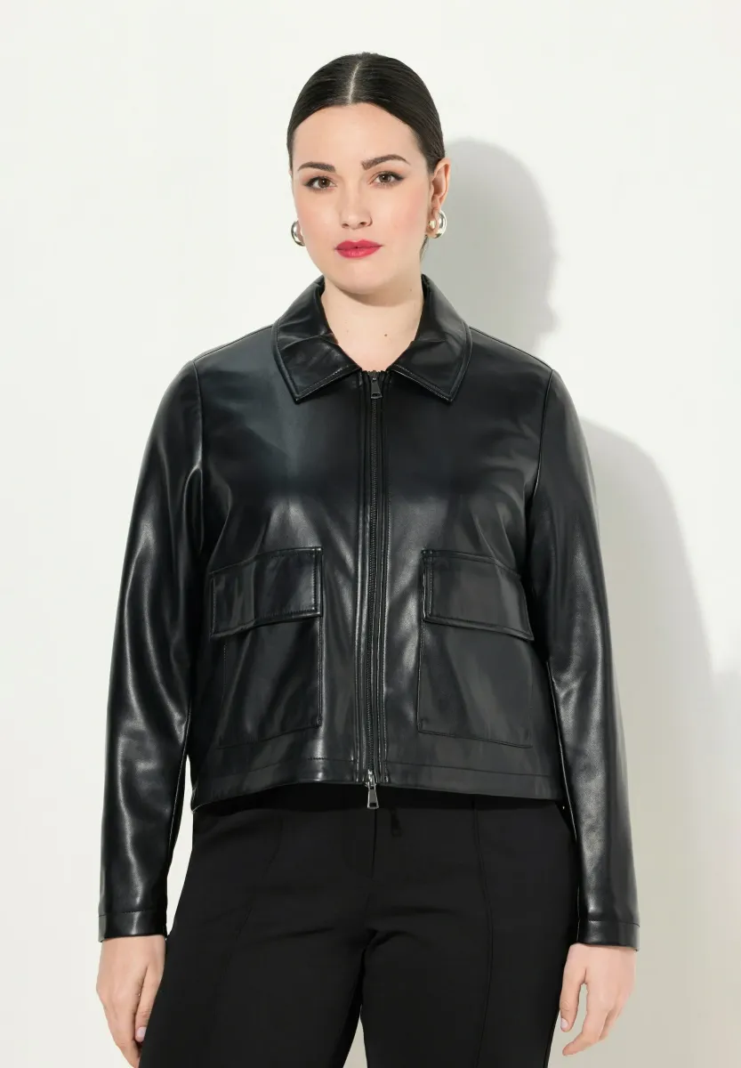 Kunstlederjacke - black