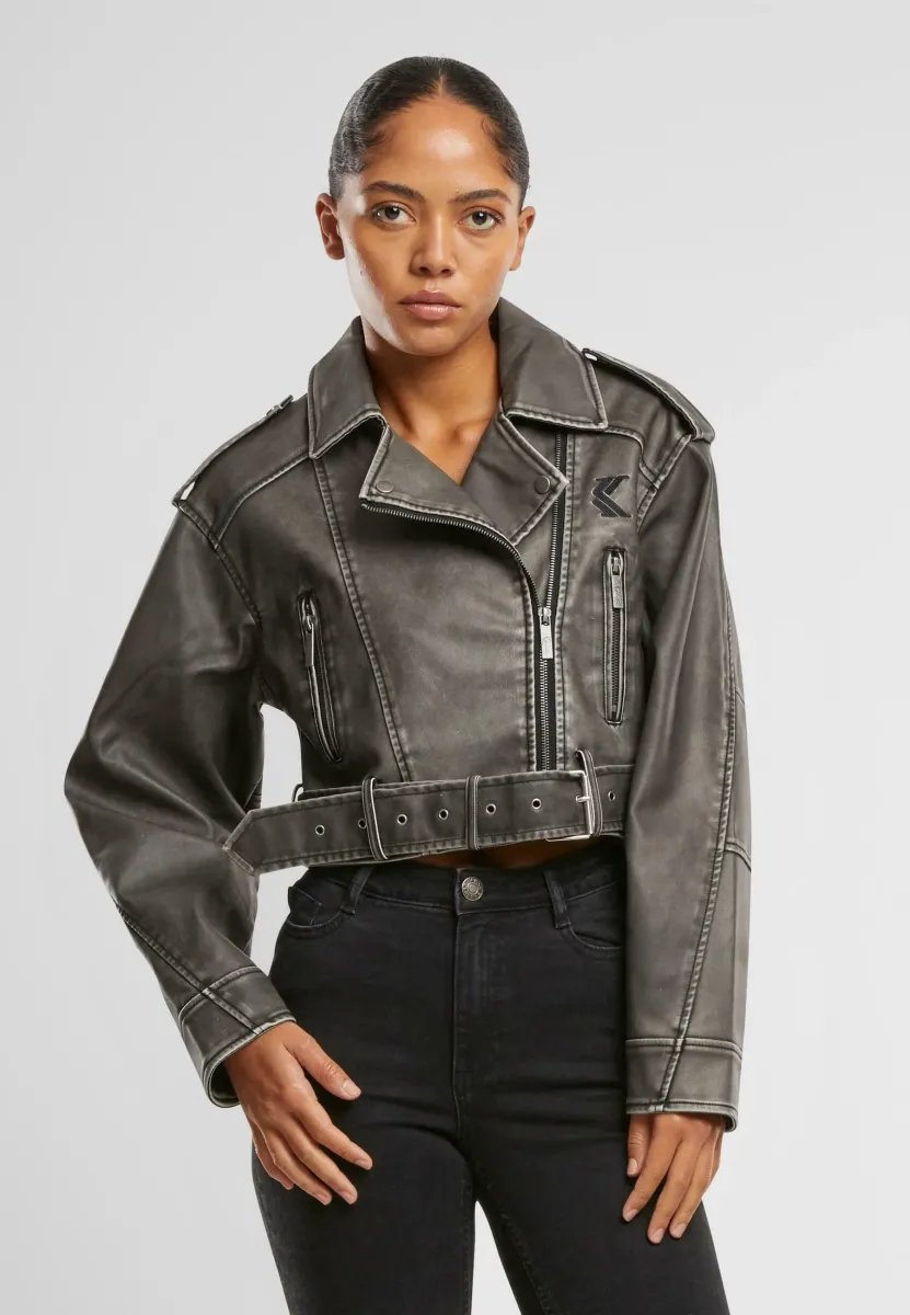 Kunstlederjacke - black