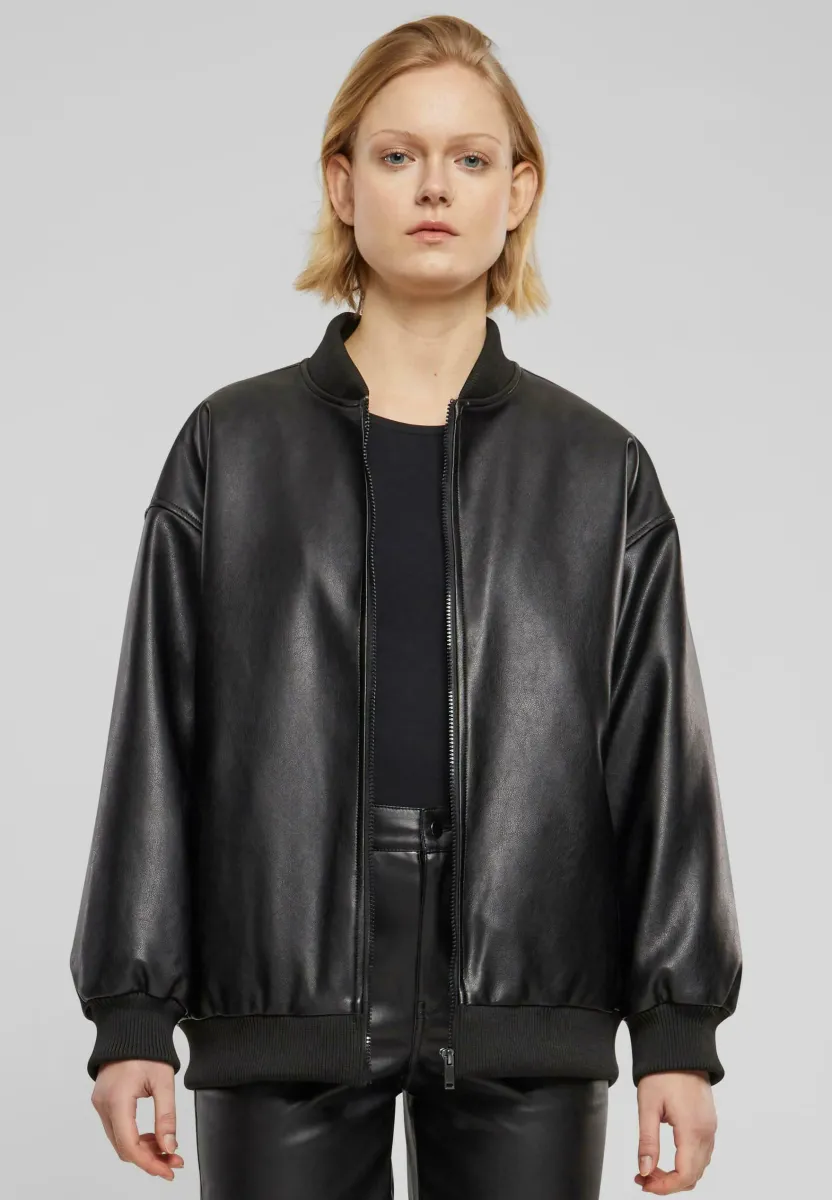 Kunstlederjacke - black