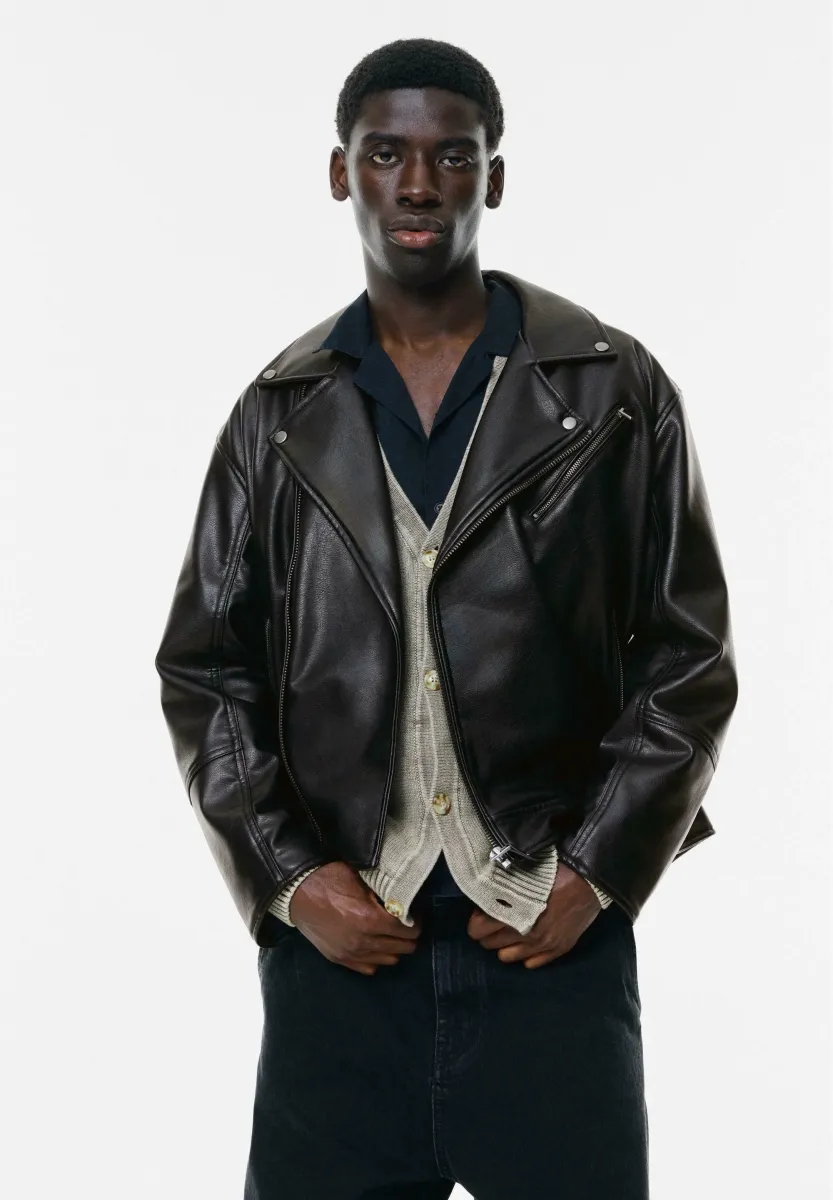 Kunstlederjacke - black