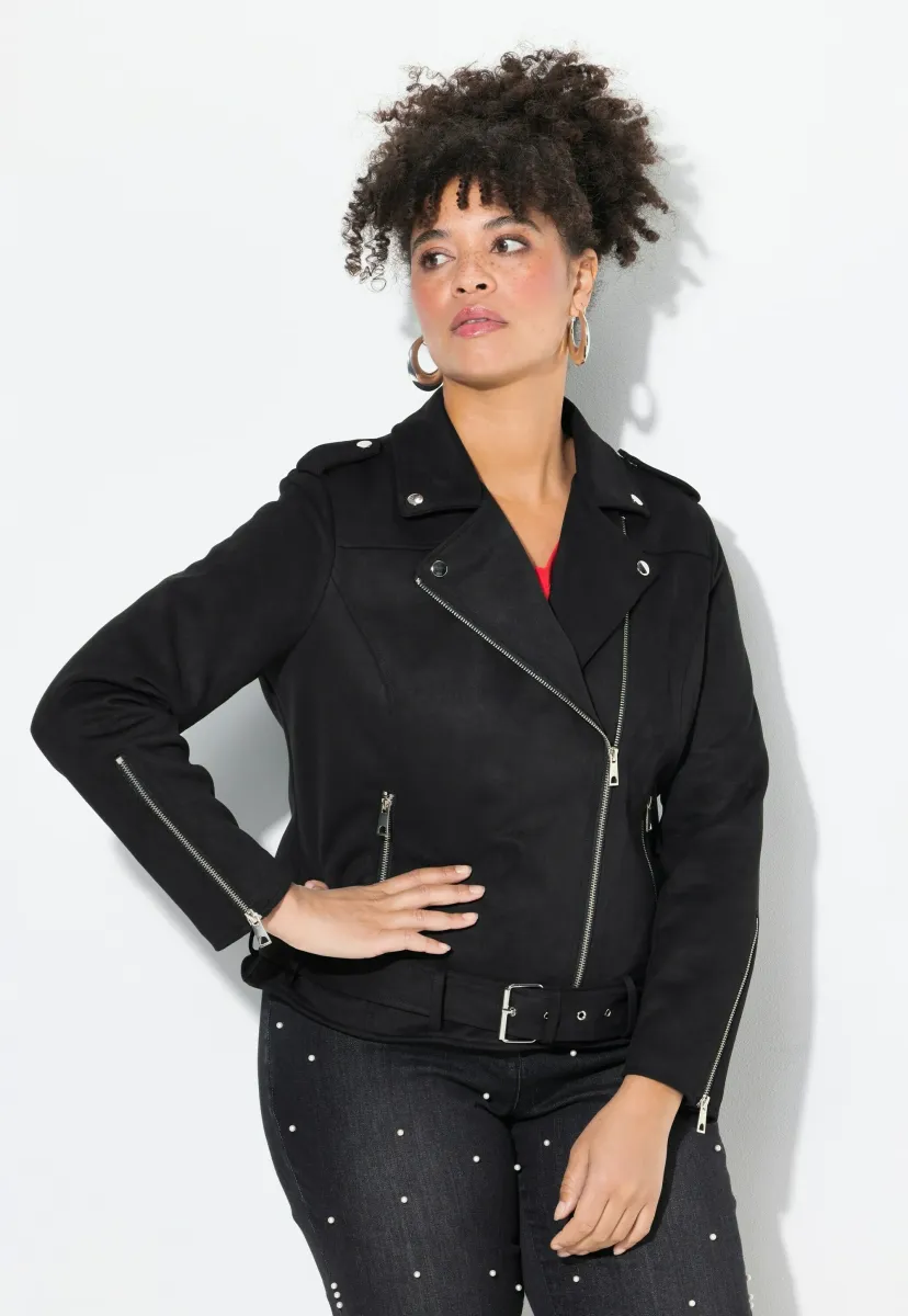 Kunstlederjacke - black