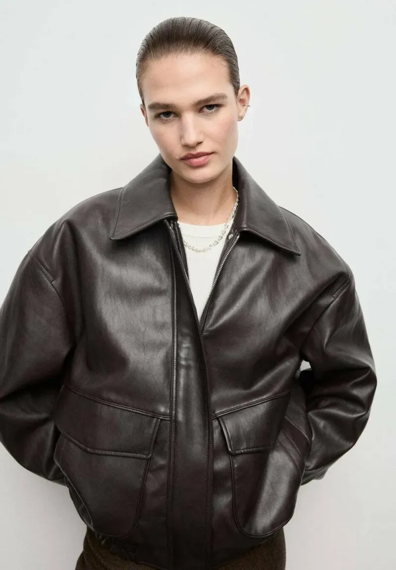 Kunstlederjacke - brown