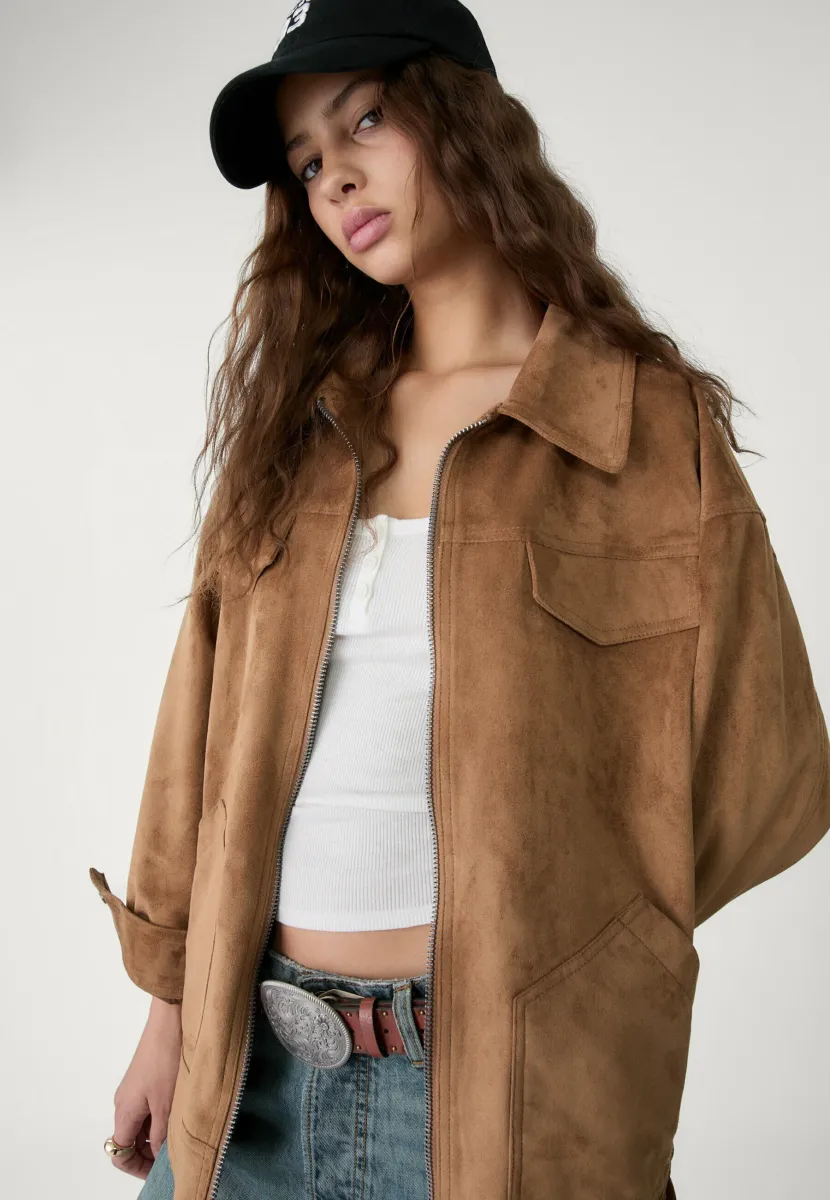Kunstlederjacke - brown
