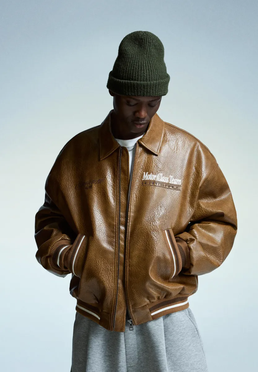 Kunstlederjacke - camel