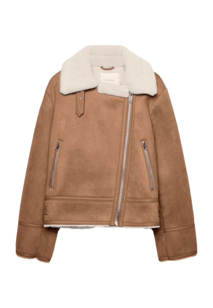 Kunstlederjacke - camel