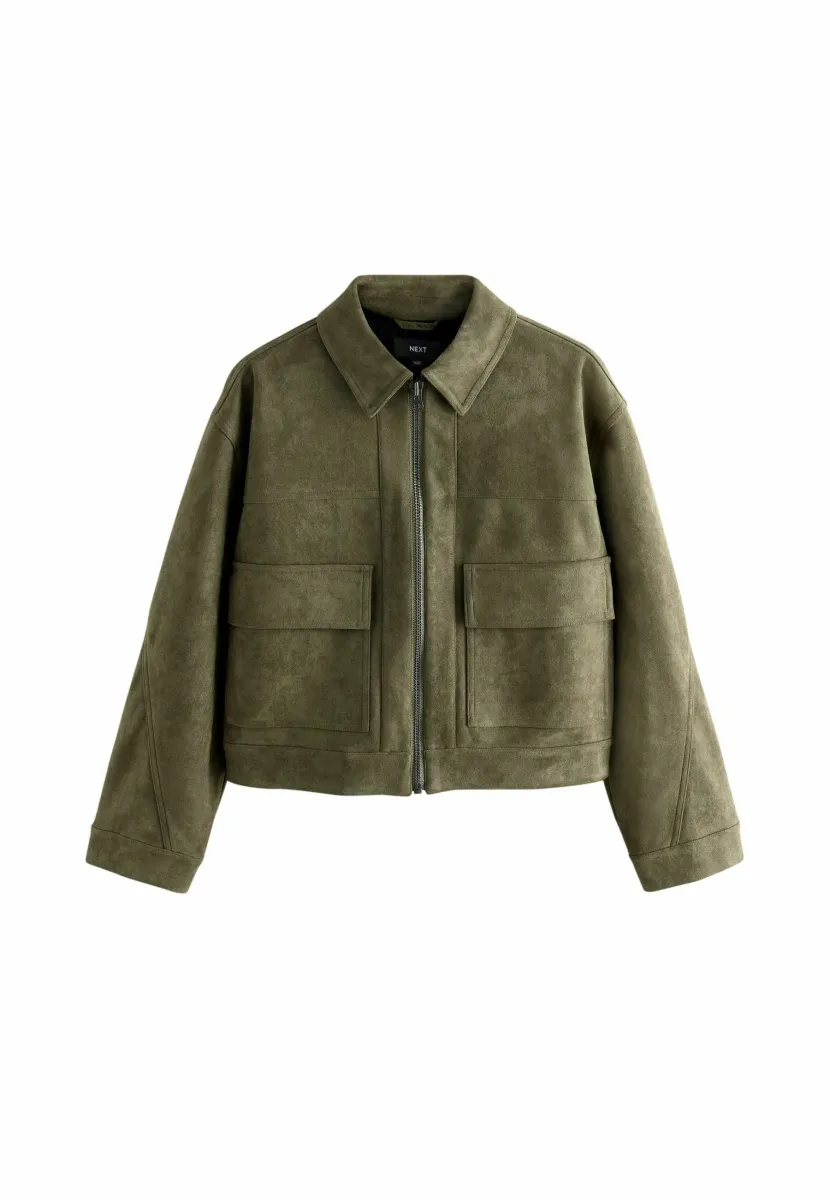 Kunstlederjacke - khaki green