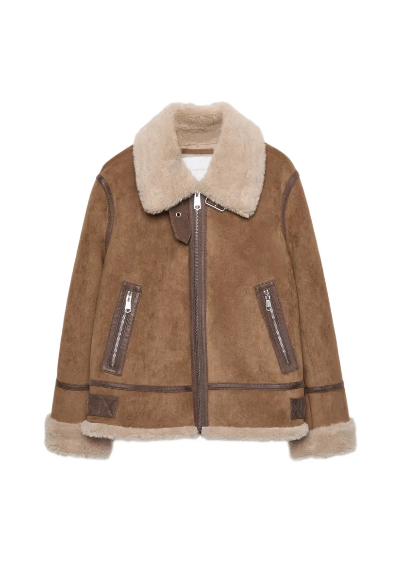Kunstlederjacke - mottled brown