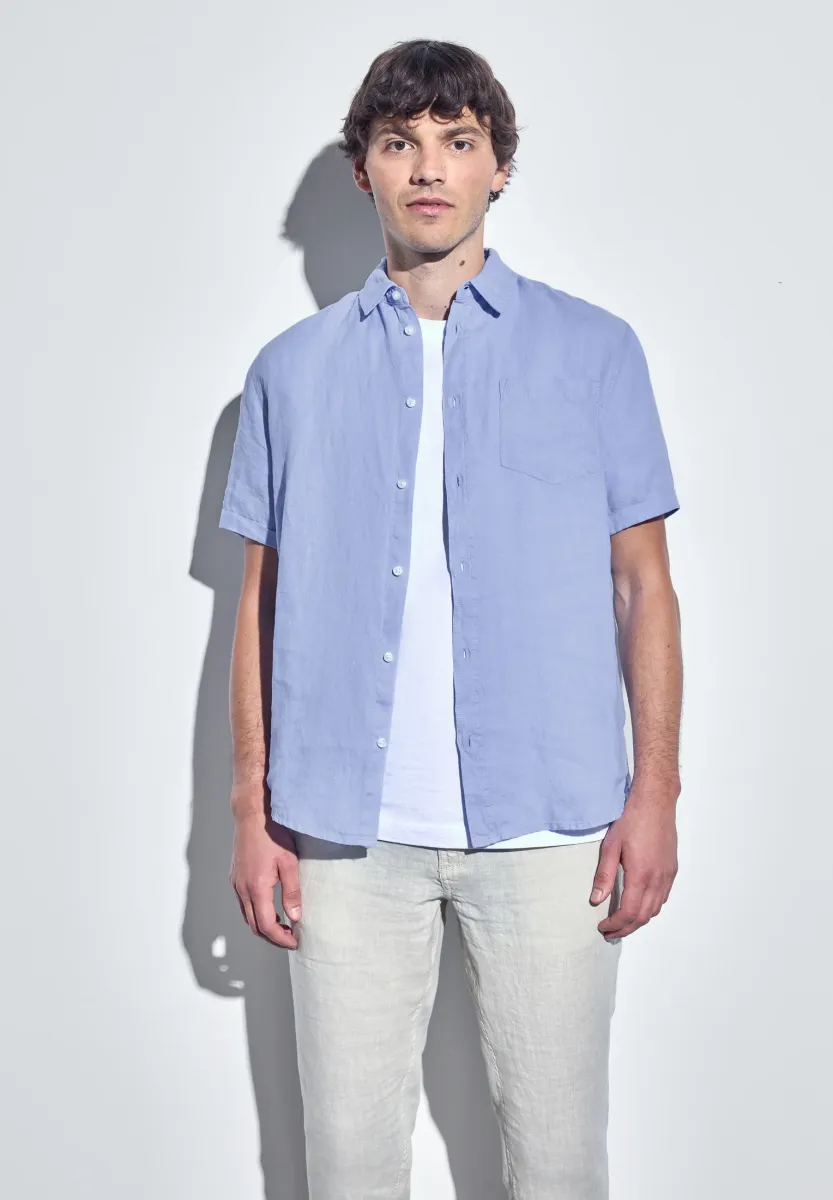 KURZARM AUS - Hemd - blau