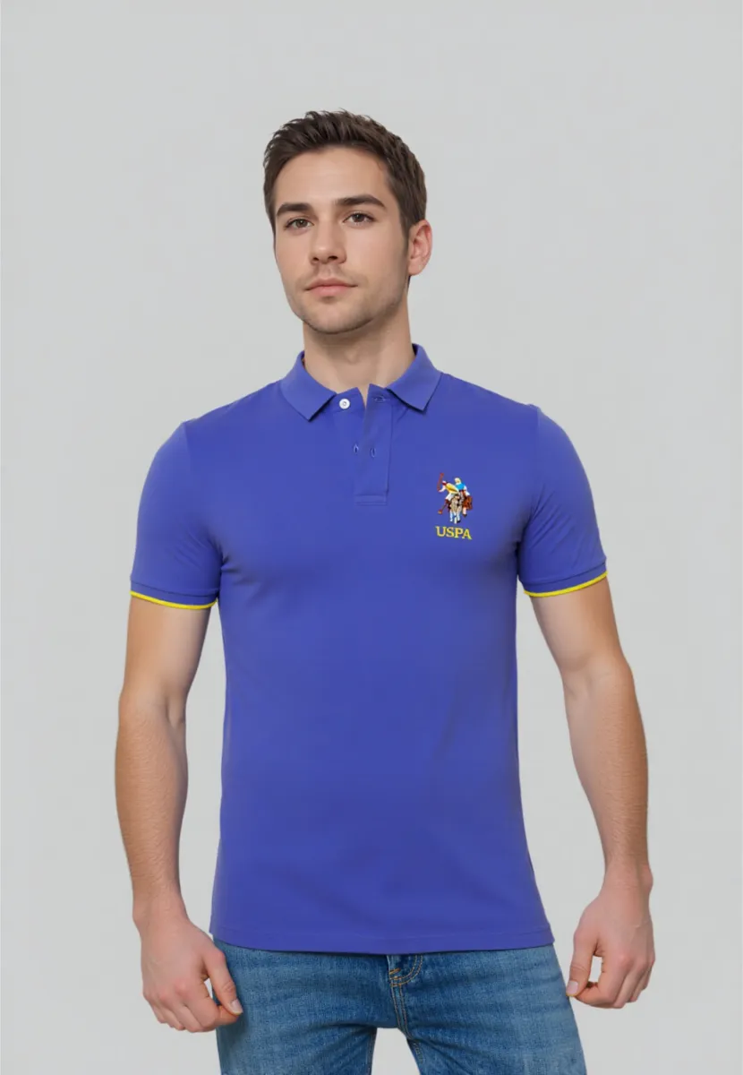 KURZARM BUNTER REITER - Poloshirt - blau